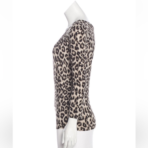 Weekend Maxmara Cheetah Leopard Print Long Sleeve Blouse, Top, Size Small, NWOT - Picture 3 of 9